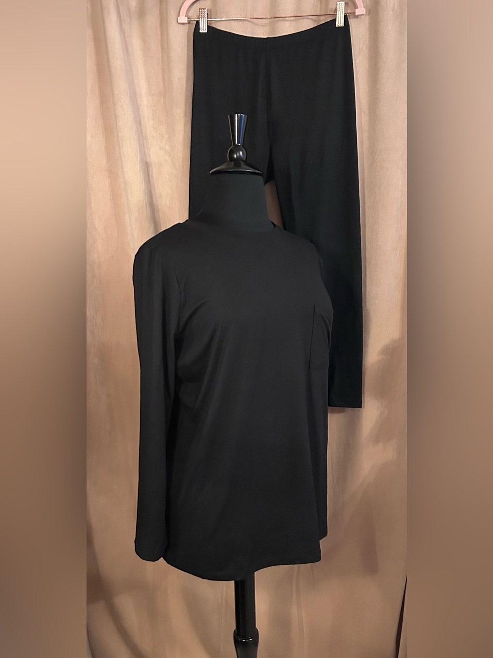 ZENANA BLACK LONG SLEEVE PANT SET - Picture 3 of 6